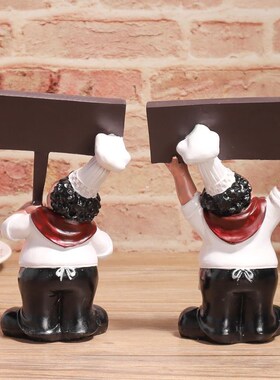 举牌厨师摆件烘焙店酒吧咖啡馆家居摆设礼品装饰精品组合