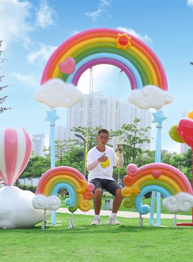 网红云朵秋千爱心座椅装饰户外度假景区天梯沙滩拍照打卡景观雕塑