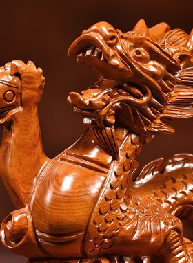 花梨实木雕刻龙摆件生肖龙u青龙家居客厅办公室店铺开业红木工艺