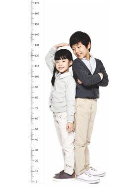 0-2米测量身高自粘贴纸量尺幼儿园小学成人自粘测量身高墙贴