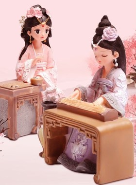 古风女孩a汉服人偶摆件古装国风公主娃娃少女摆设琴棋书画生日礼
