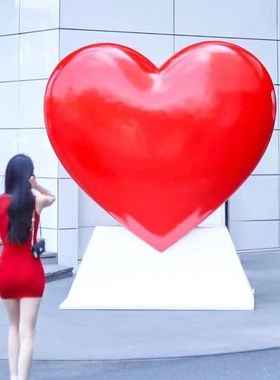 户外网红发光巨型爱心雕塑打卡拍照装饰品民宿景区美陈落地大摆件