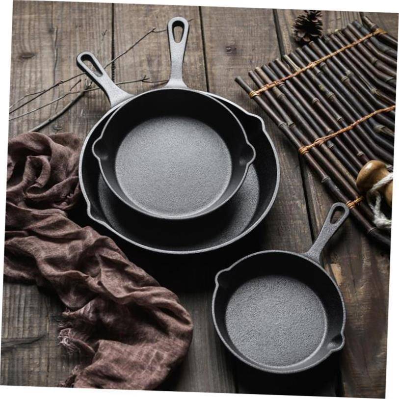 Small cast iron skillet frying pan frying egg pan frying pan - 图0