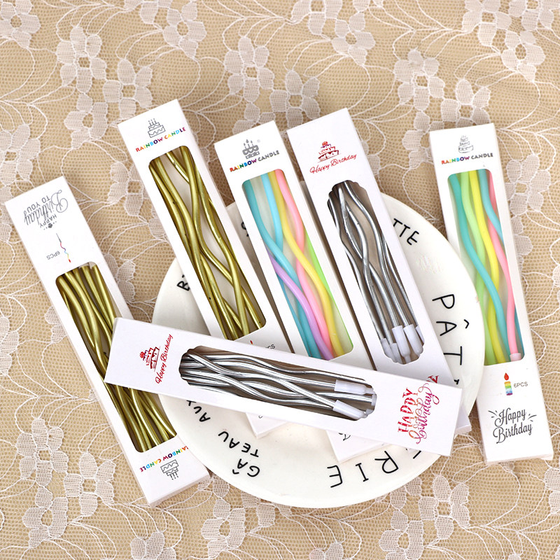 网红曲线蜡烛蛋糕装饰多彩生日蜡烛镀金弯曲彩色插件生日派对装扮,淘宝优惠券,粉丝福利购,淘宝优惠卷