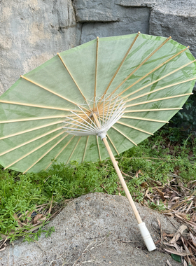 古风手工绿竹防雨防晒油纸伞