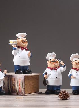 新款直销创意复古厨师摆件 酒店咖啡馆西餐厅橱窗搁板家居装饰品