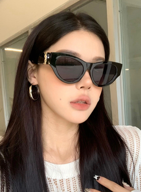 复古猫眼墨镜女大脸显瘦防紫外线