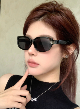 韩版复古防紫外线猫眼墨镜女款潮