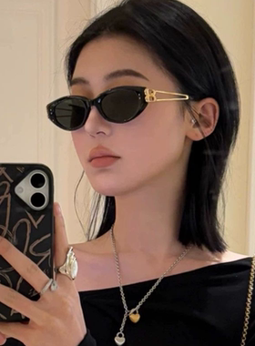 2025新款复古猫眼gm墨镜女方圆脸