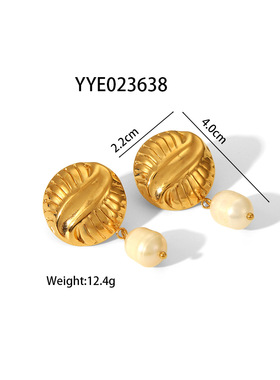 法式复古钮扣耳钉中式条纹戒指