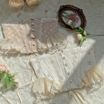 Retro waist seal fish bone 2023 new 100 lap waist seal Lolita dress with a slim temperament print delicacy