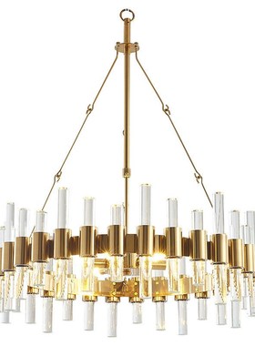 后现代玻璃棒水晶客n厅吊灯卧室灯设计师家居轻奢餐厅卧室金色吊