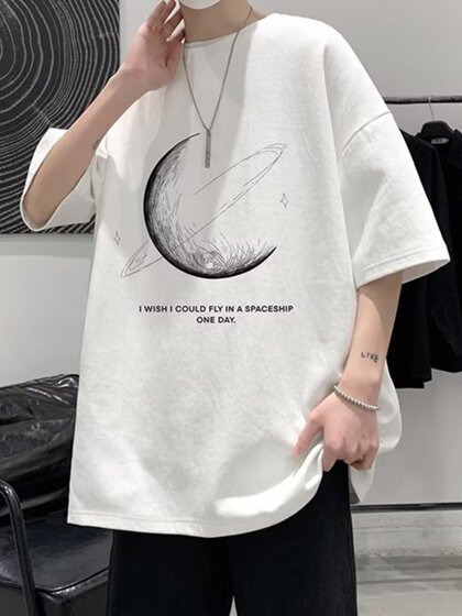 Short-sleeved t-shirt for men, trendy brand men's half-sleeved t-shirt top