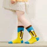 Tide, детские носки, хлопковые демисезонные высокие сапоги подходит для мужчин и женщин, подходит для подростков, средней длины, 1-9 лет