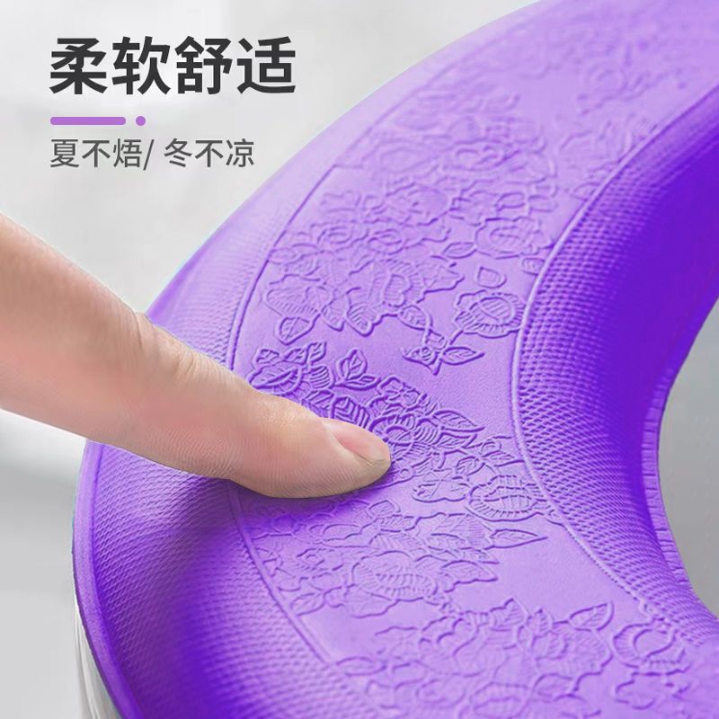 防水马桶坐垫四季通用座圈家用加厚免洗耐脏粘贴坐便套可水洗套子 - 图1