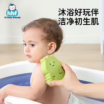 Baby Bath Sponge Baby Wash Head Brush Bath Themeber Newborn Head Scale Brushed Child Rubbed Bath Towel Wash Face Bashing