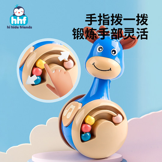 Hirsch-Schiebebecher, Spielzeug für Babys, beruhigend, Früherziehung, 0–1–3 Jahre alt, Babytraining, Head-Up-Lernen, Krabbelpuzzle