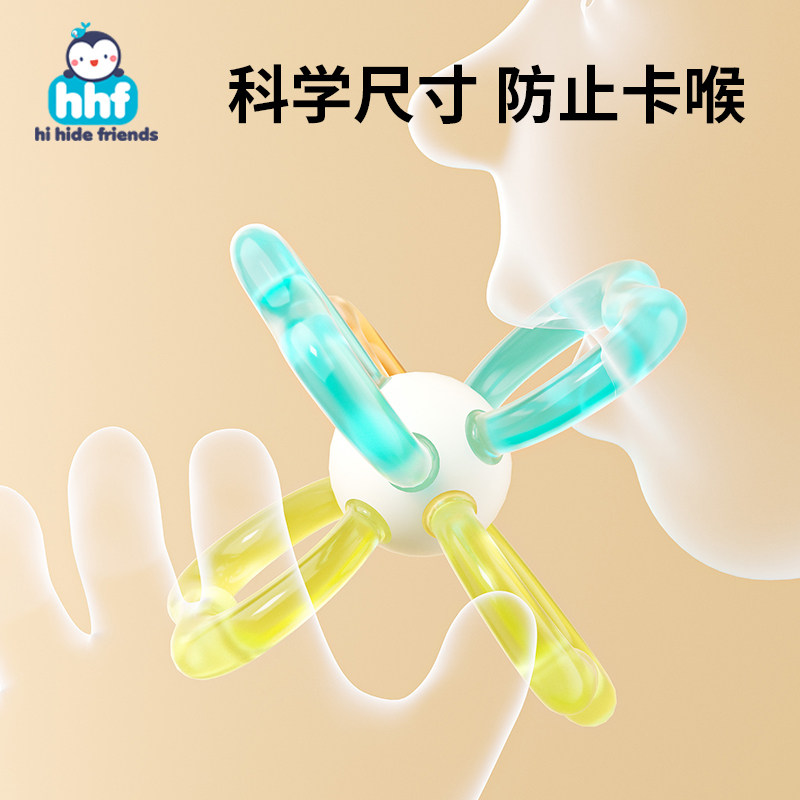 曼哈顿婴儿手抓球幼儿口欲期咬牙胶可啃咬抓握益智早教宝宝磨牙棒,淘宝优惠券,粉丝福利购,淘宝优惠卷