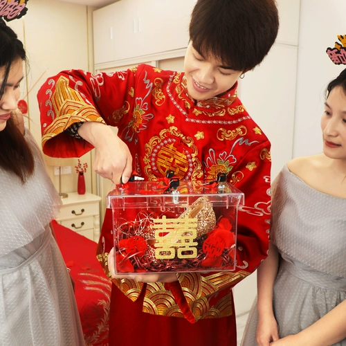 Тибетская свадебная штифта блокировки, подключенные к реквизиту свадебной коробки, игра для артефактов коробки заблокировала дверь