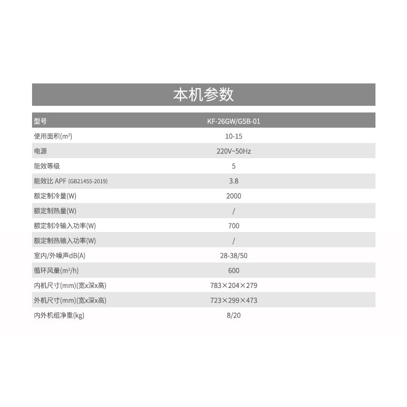 志高空调旗舰店新一级大1P2匹3p家用卧室节能壁挂式机客厅出租房