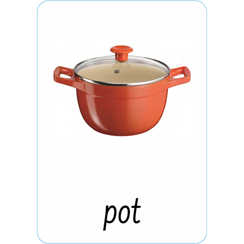新款早期启蒙训练蒙氏语言区三段卡厨房用品kitchentools单词闪卡 - 图3