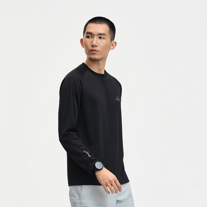 【防晒轻量】比音勒芬2026春季新款男士户外速干运动圆领T恤上衣