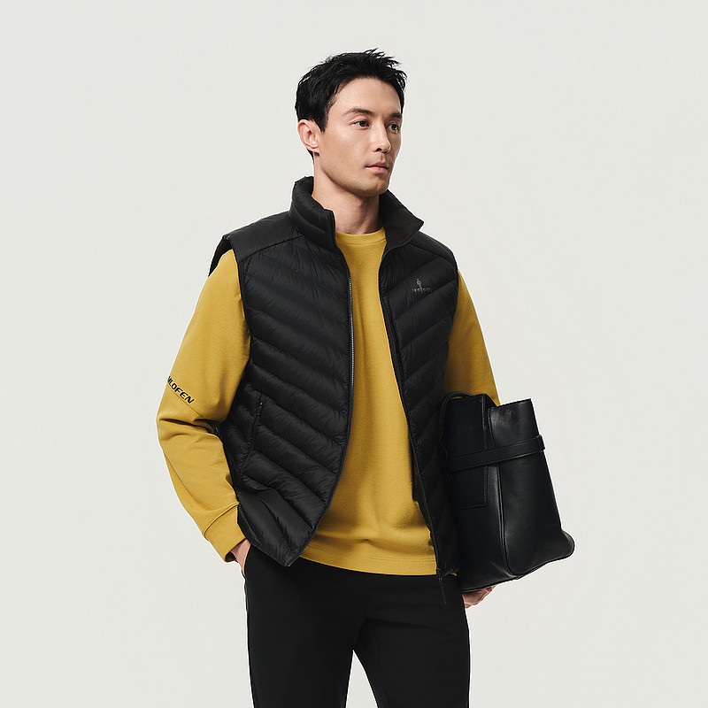 【波兰进口鹅绒】比音勒芬2025冬季新款男士保暖立领羽绒马甲背心,淘宝优惠券,粉丝福利购,淘宝优惠卷