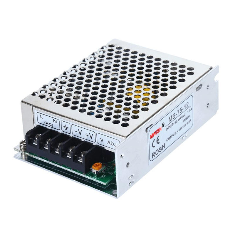 明纬开关电源MS-75w-12V6.3A变压器5V15A小体积灯显示屏DC24V3.2A - 图3