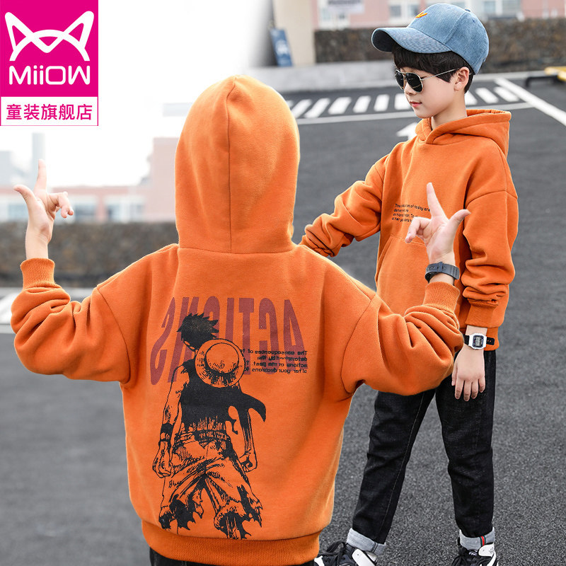 童装男童长袖2020秋冬新款洋气卫衣 miiow猫人童装卫衣/绒衫