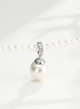 珍珠吊坠扣DIY手工项链配件材料