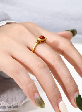 左右通孔魔盒桶珠滴溜戒指空托