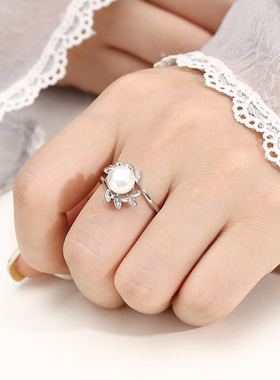 轻奢简约针式镶嵌圆珠空托