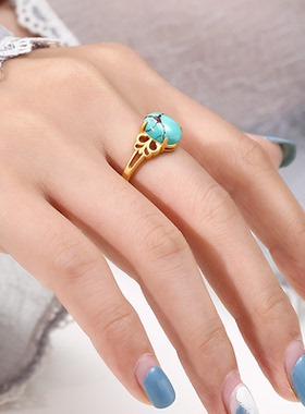 椭圆戒指空托轻奢日韩戒托空托女