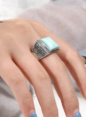 纯铜镀金蜜蜡琥珀方开口调节戒托