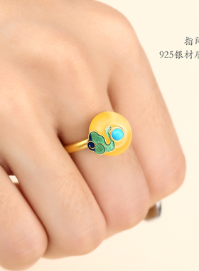 925纯银diy小平安扣镶嵌空托女款