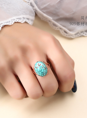 925纯银戒指空托女18k小众设计