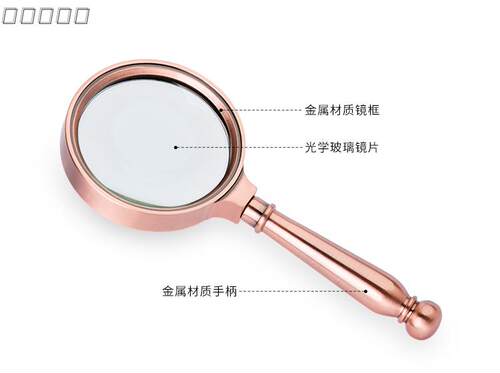 手持式放大镜全金属10倍高清光学老人儿童阅读便携礼盒扩大镜 - 图2
