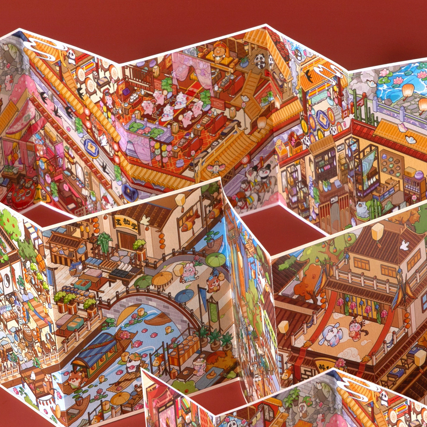 （8折叠可收纳比我腿还长1300+素材）免剪送镊子芯陌古风立体造景贴纸叠堆解压微缩场景diy大人大学生的玩具,淘宝优惠券,粉丝福利购,淘宝优惠卷