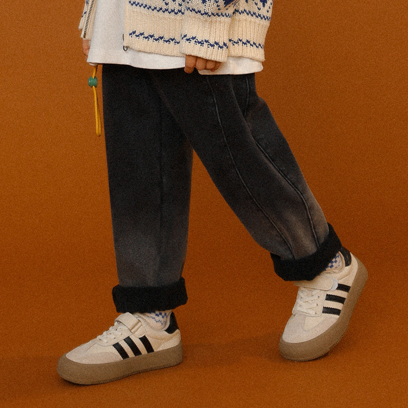 【晚安系列】TYAKASHAKIDS塔卡沙童装裤子男女童加绒加厚牛仔长裤,淘宝优惠券,粉丝福利购,淘宝优惠卷