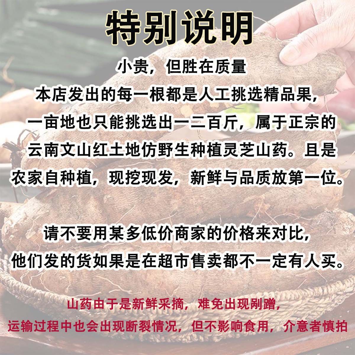 精品5斤正宗云南特产文山高原红土灵芝山药新鲜糯米山药当季蔬菜,淘宝优惠券,粉丝福利购,淘宝优惠卷