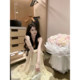 JustQin 5/15 Huajianmanman ໃຫມ່ summer lace ຍາວ skirt waist suspender dress ສໍາລັບແມ່ຍິງ
