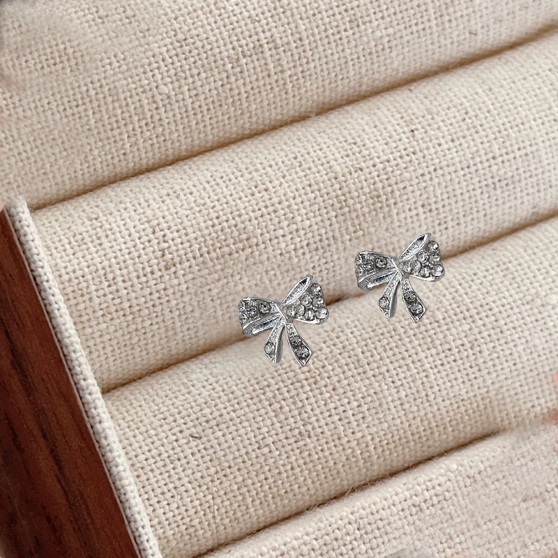 蝴蝶结磁吸耳夹满钻甜美免打孔无耳洞夹耳式韩版ins风新款耳饰女 - 图2