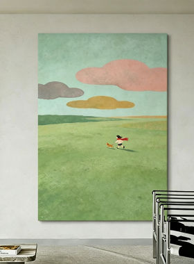 现代简约客厅挂画奶油风装饰画