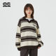 conklab cocoa sheep chapter striped polo collar sweater male autumn and winter tide couple loose sweater jacket