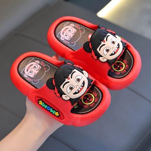 Летние мультяшные детские нескользящие тапочки подходит для мужчин и женщин, семейный стиль