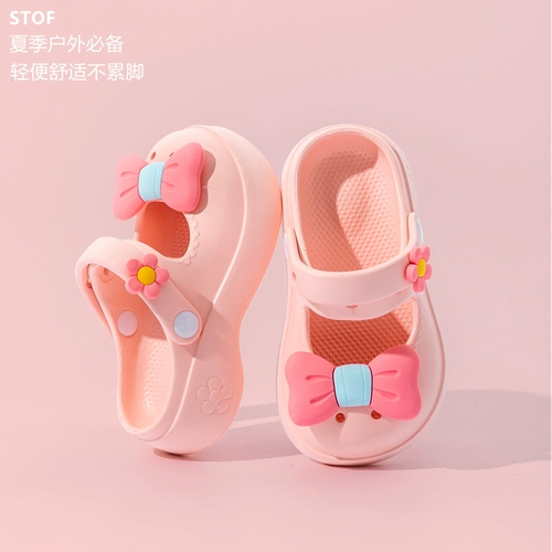 Летние тапочки, нескользящие милые детские сандалии для принцессы, подходит для подростков
