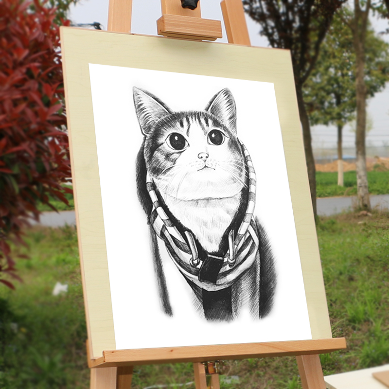 图绘通素描油画板4k四开全开实心空心画板美术生速写板8k2k学生美术绘图A3画架板木质画室专用画材工具套装 - 图1