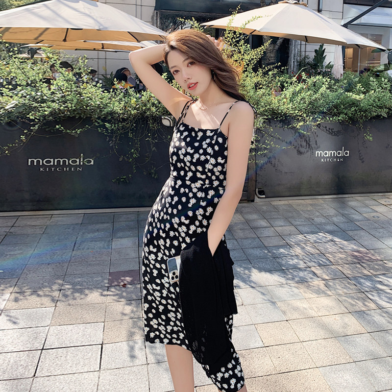 法式小雏菊连衣裙两件套洋气2020 姊衫时尚套装