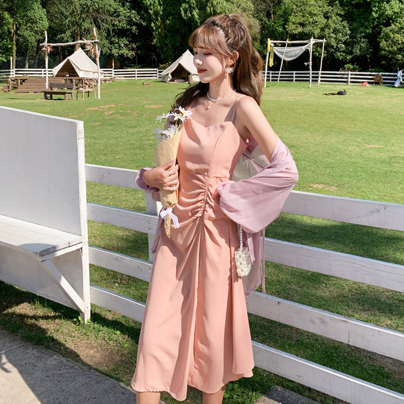 超仙防晒两件套女洋气2020流行衬衫 姊衫时尚套装