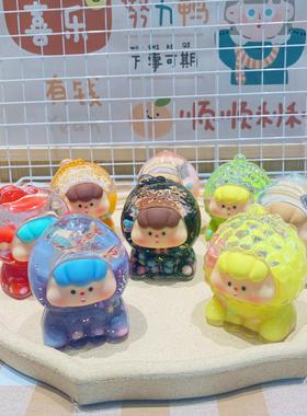 彩珠水果崽崽流沙车内摆件装饰品创意摆件办公桌办公室电视柜摆件